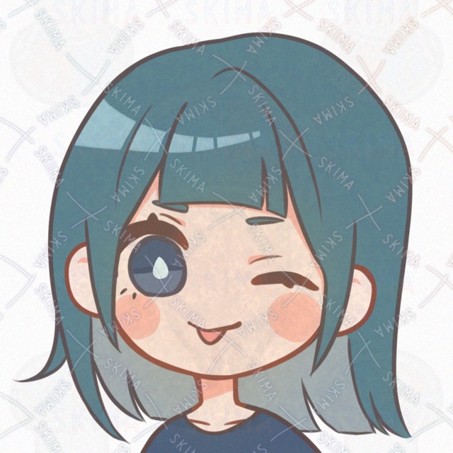 青色女の子