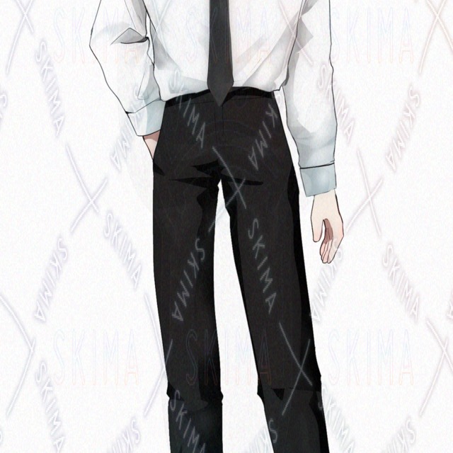 Image 3 of Standing Illustration: Male, Black Hair