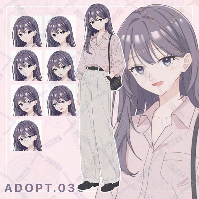 【opt】OLのお姉さん 立ち絵イラスト