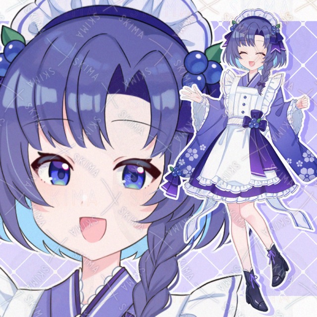 Image of Blueberry Japanese Maid – 8 Expression Variations