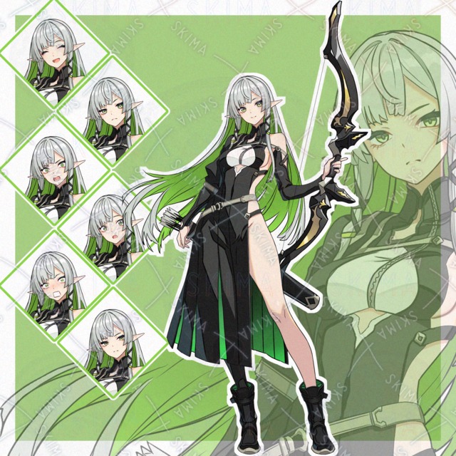 エルフアーチャー[表情７種]