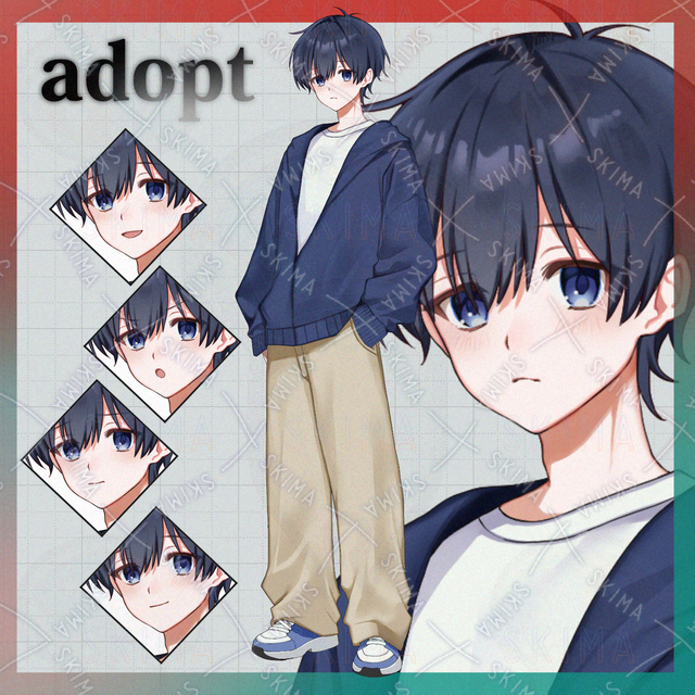 男性立ち絵【表情５種】