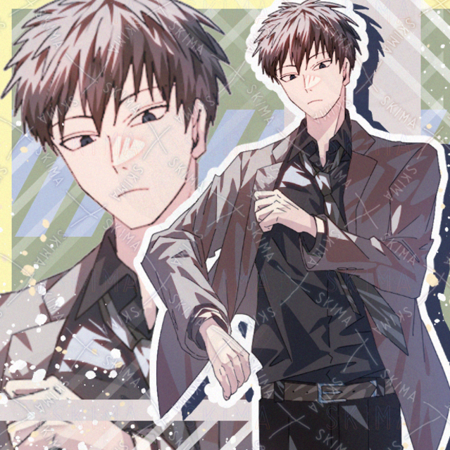 スーツ 男性 現代ファンタジー コート 黒髪 短髪 | SKIMA（スキマ）