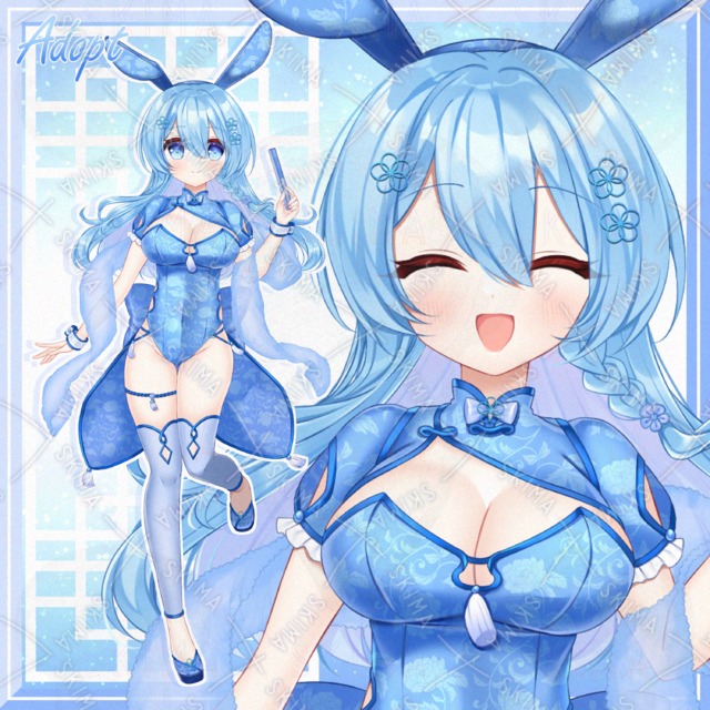 バニーガールチャイナっ子(表情差分＋装飾パーツ)