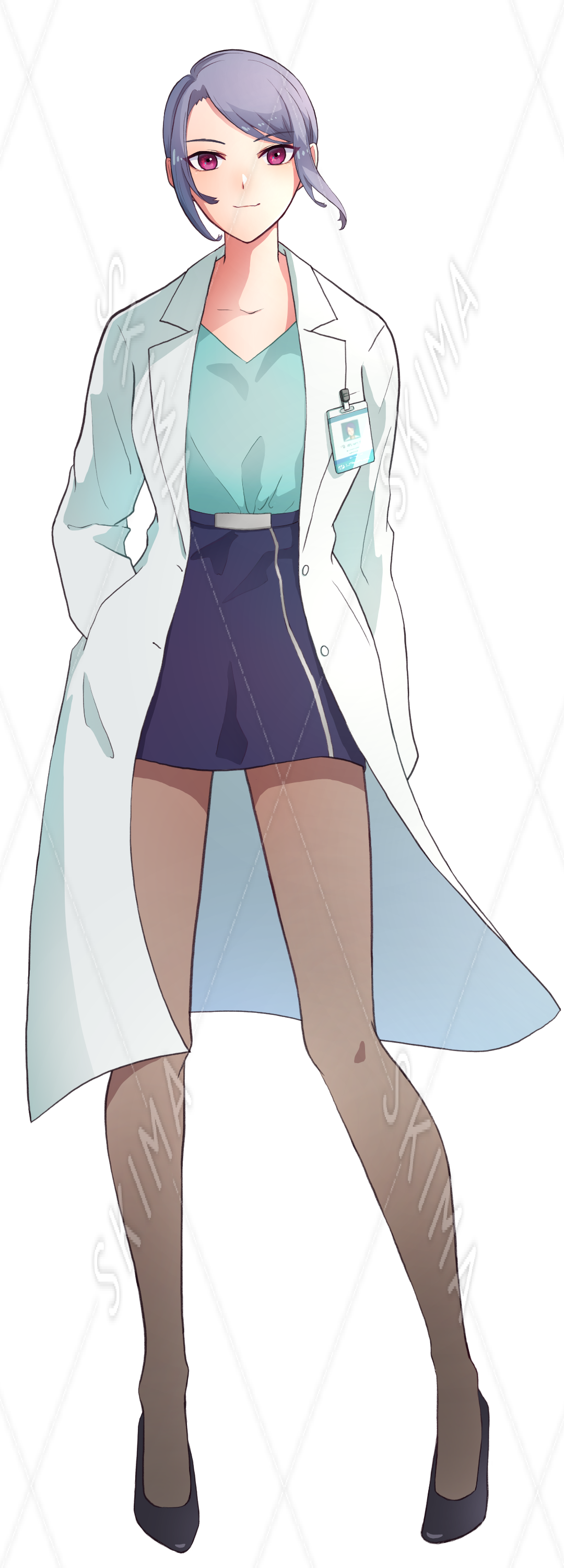 白衣スカートの女性 表情4種 スキマ スキルのオーダーメイドマーケット Skima