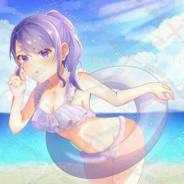 背景込み、水着の女の子♡
