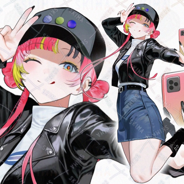 【表情10種】インフルエンサーの女の子