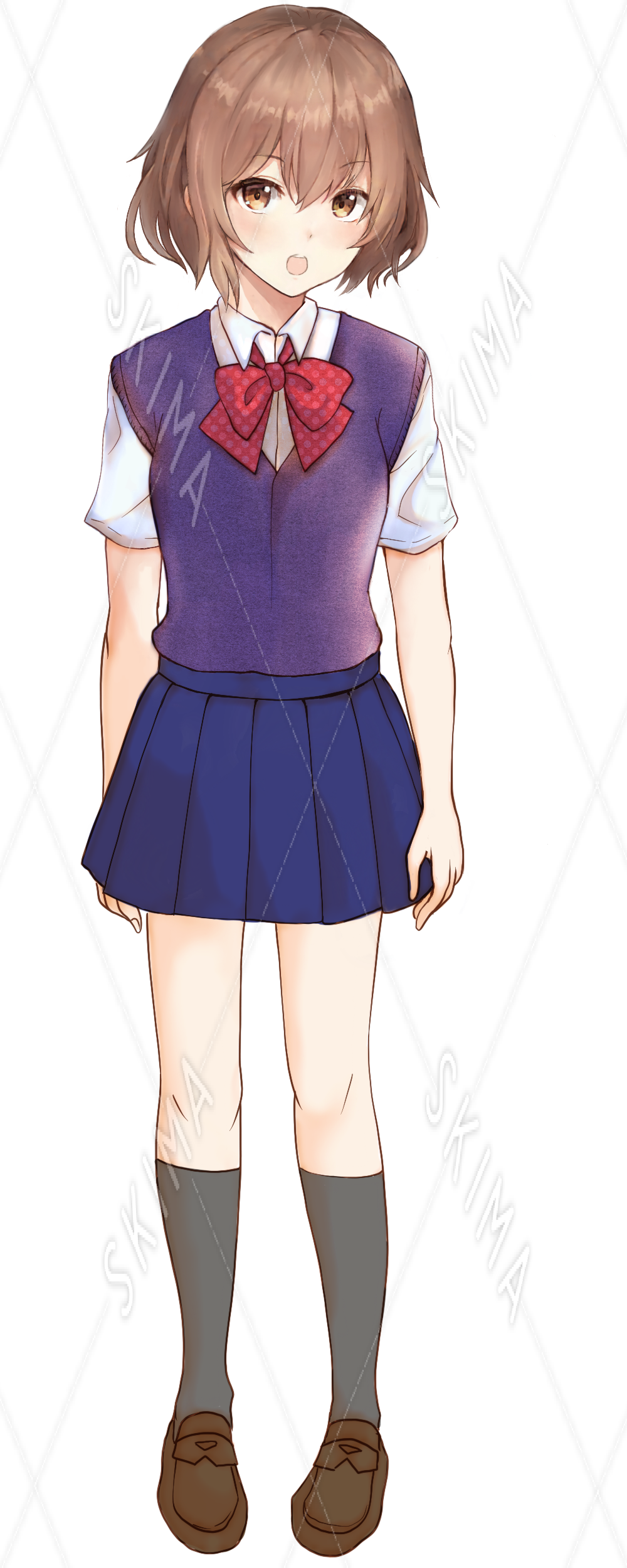 表情6種類 制服の女の子 スキマ スキルのオーダーメイドマーケット Skima