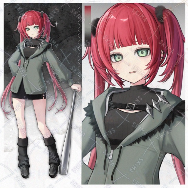 Image of 9 Expressions: Metal Bat, Red Twin-Tails