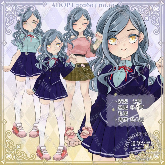 Image of Gyaru Schoolgirl Outfits & Expressions Pack