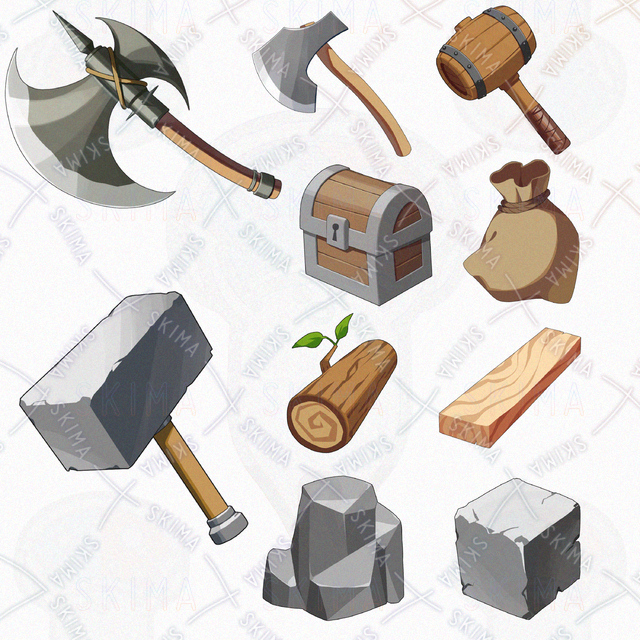Image of 10-in-1 Item, Tool, Weapon, and Material Pack