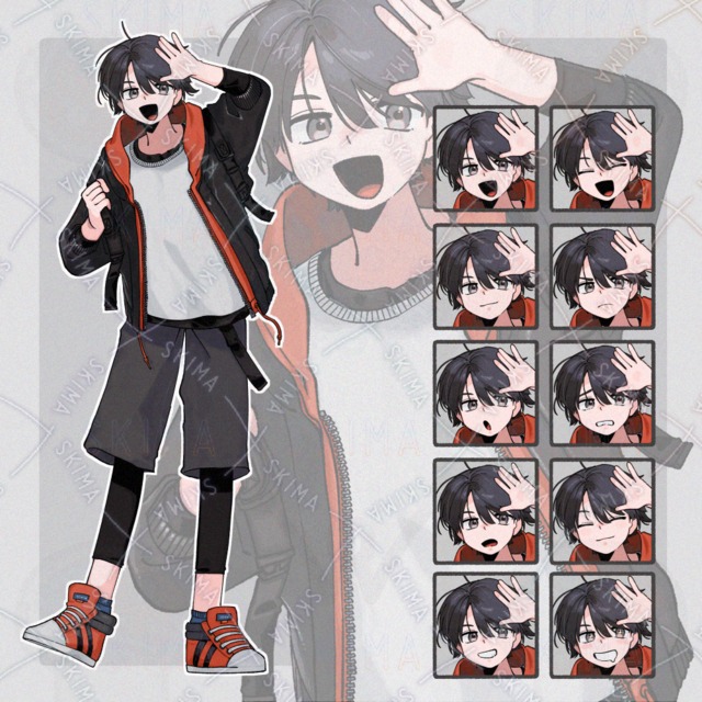 キャラクター立ち絵［表情10種］