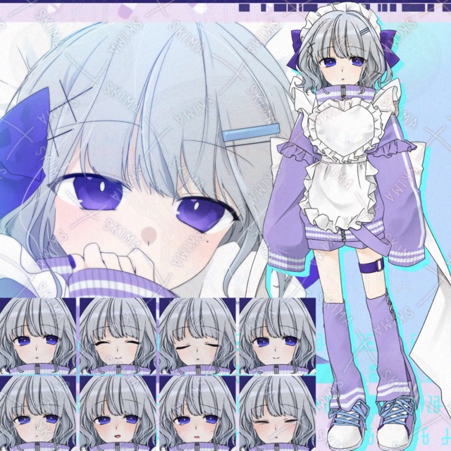 【一枚絵付属】紫基調のジャージメイドっ子