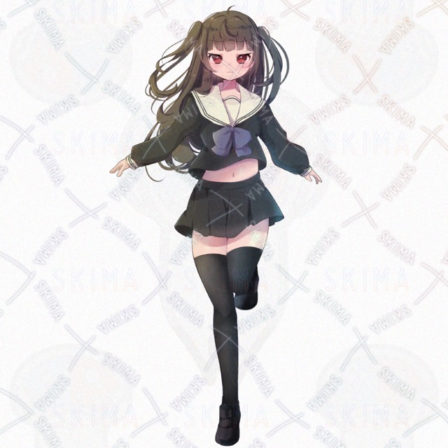 【差分7種】黒セーラー服の女の子/学生の商品画像5枚目