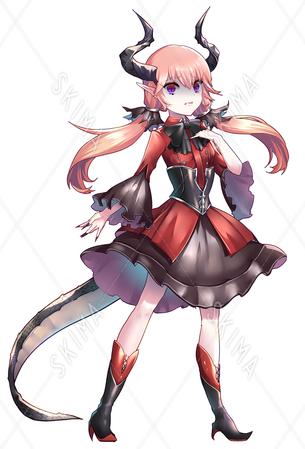 ドラゴン族少女 表情5種 スキマ スキルのオーダーメイドマーケット Skima