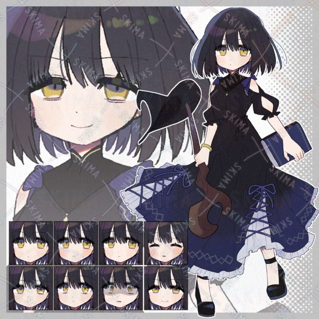 【表情8種】魔法使いの少女