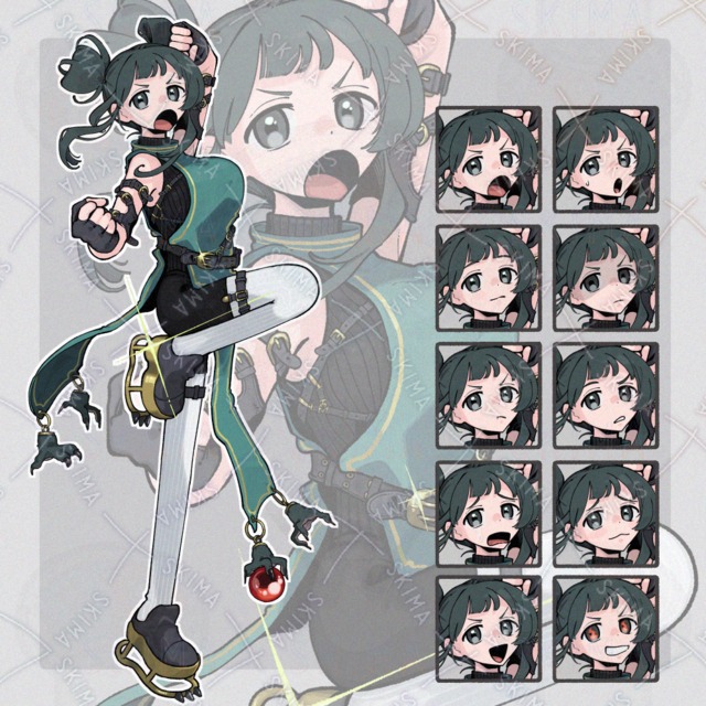 キャラクター立ち絵［表情10種］