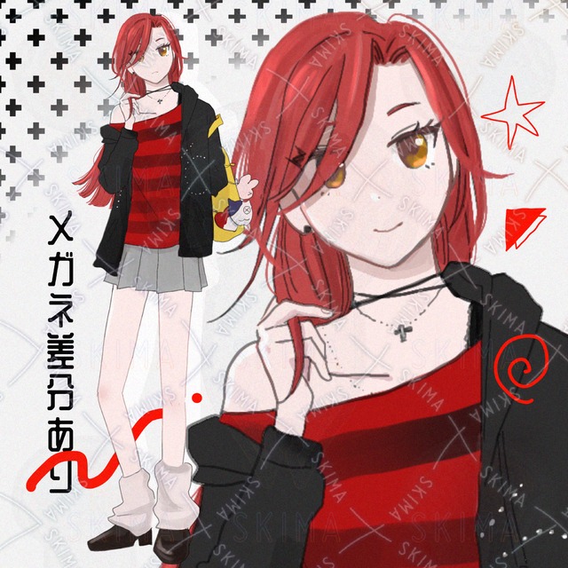 赤髪女子高生