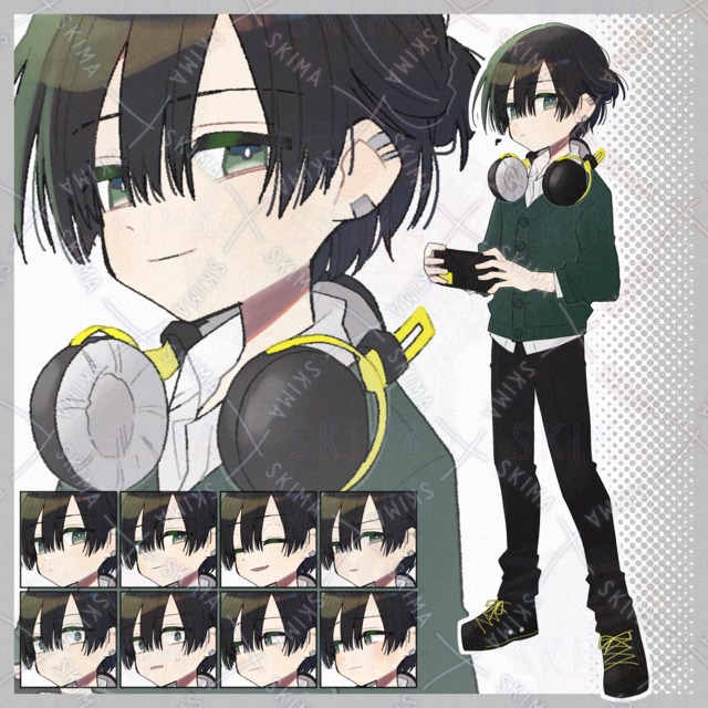 【表情8種】男子学生