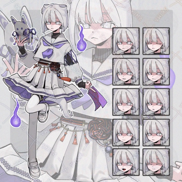 キャラクター立ち絵［表情10種］