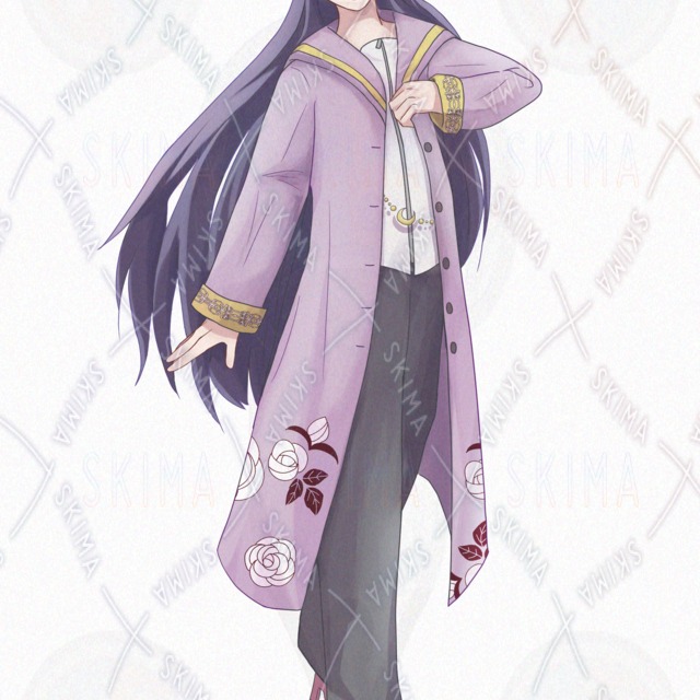 アニメキャラクターイラスト 紫色の服 キャラ販売 by 鈴花 ｜ SKIMA