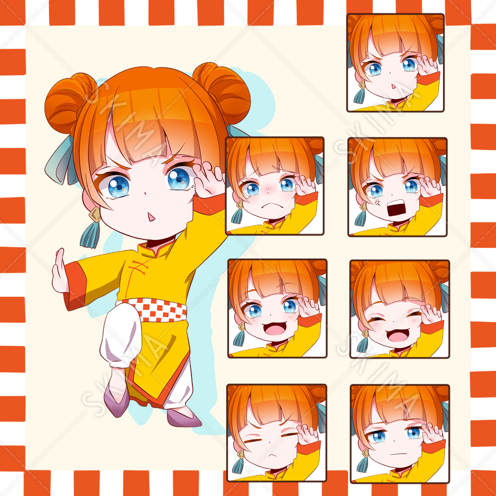 カンフー少女 表情差分7種類 スキマ スキルのオーダーメイドマーケット Skima