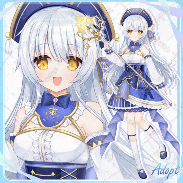 Image of Star-Reading Girl: Facial Expressions & Decorative Parts