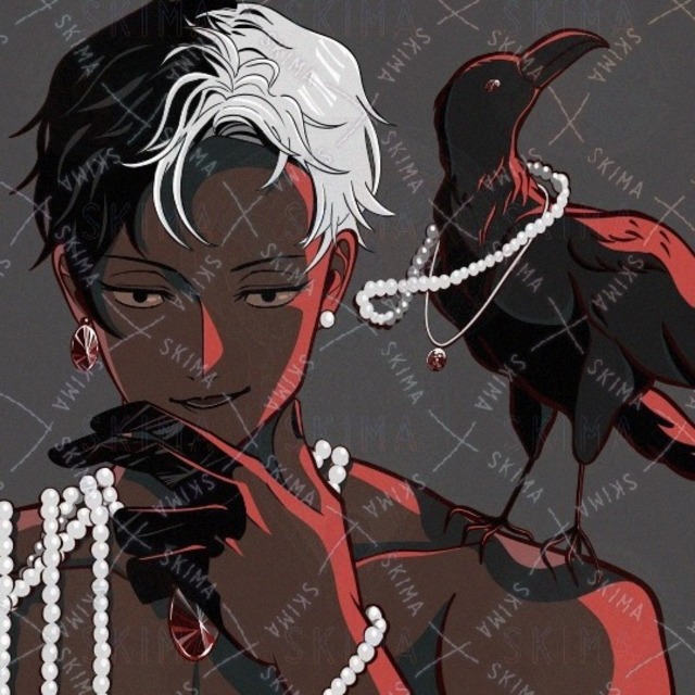 Adopt / 褐色の男性・宝石・カラス