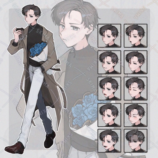 キャラクター立ち絵［表情10種］