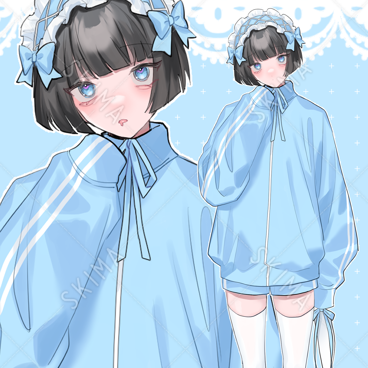 差分9種 包丁 ヘッドドレスジャージ女子 スキマ スキルのオーダーメイドマーケット Skima