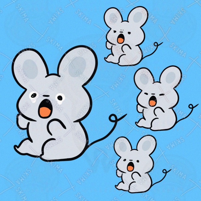 Image of Screaming Mouse (4 Expressions)