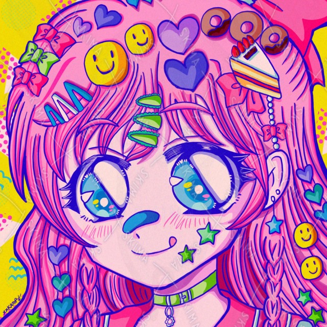 【一枚絵】凸ピンク【アイコン】