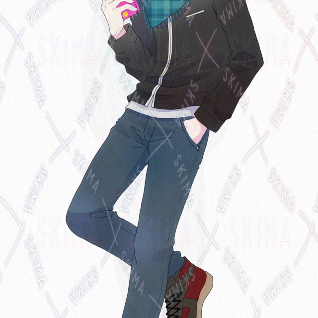 Image 5 of Blond Man Standing Illustration