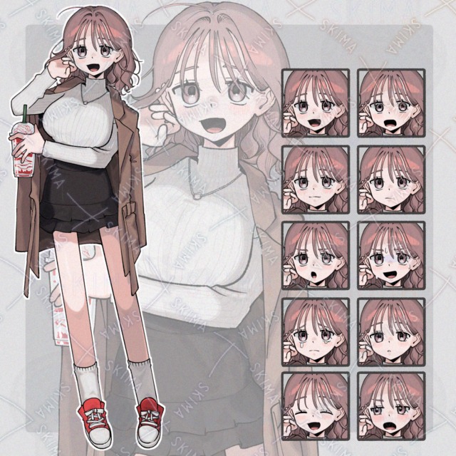 キャラクター立ち絵［表情10種］