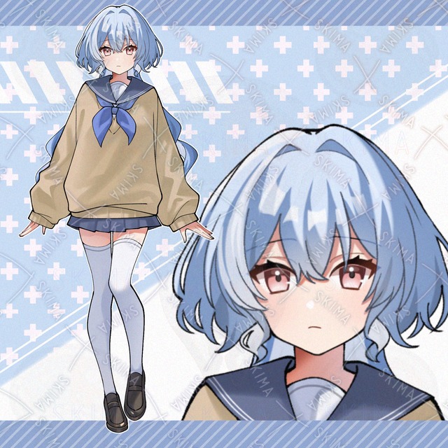 Image of adopt.105 Girl in a Light Blue Uniform [5 Expressions]