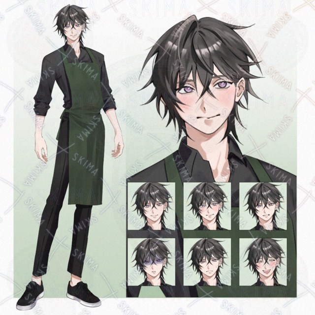 Image of Adopt [6 Expressions] Young Man in Apron