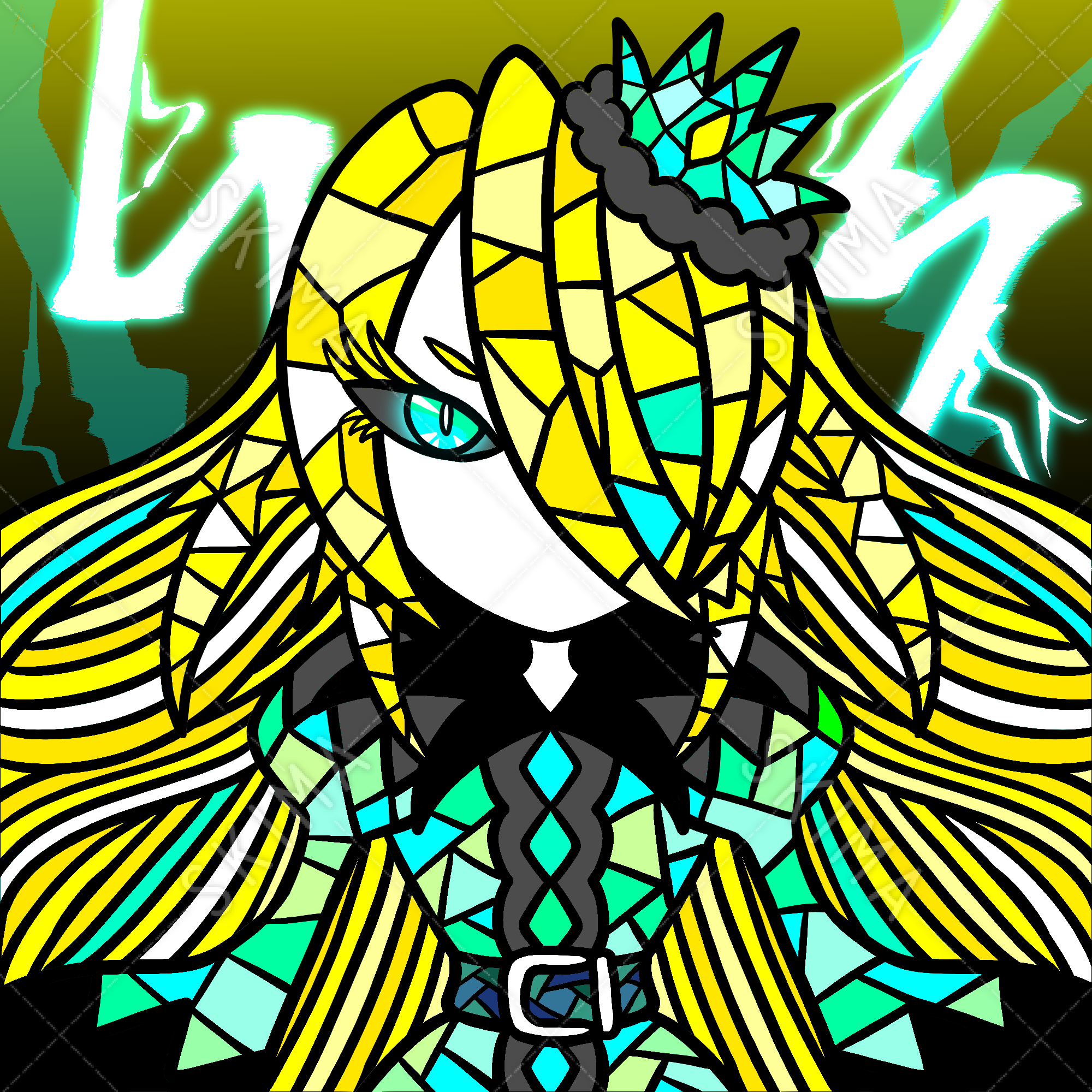 Snsアイコンなどに 雷光の女王 背景透過あり スキマ スキルのオーダーメイドマーケット Skima