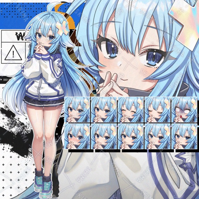 【アホ毛も動く】ゲーマー風ちびっこ少女【表情10種】