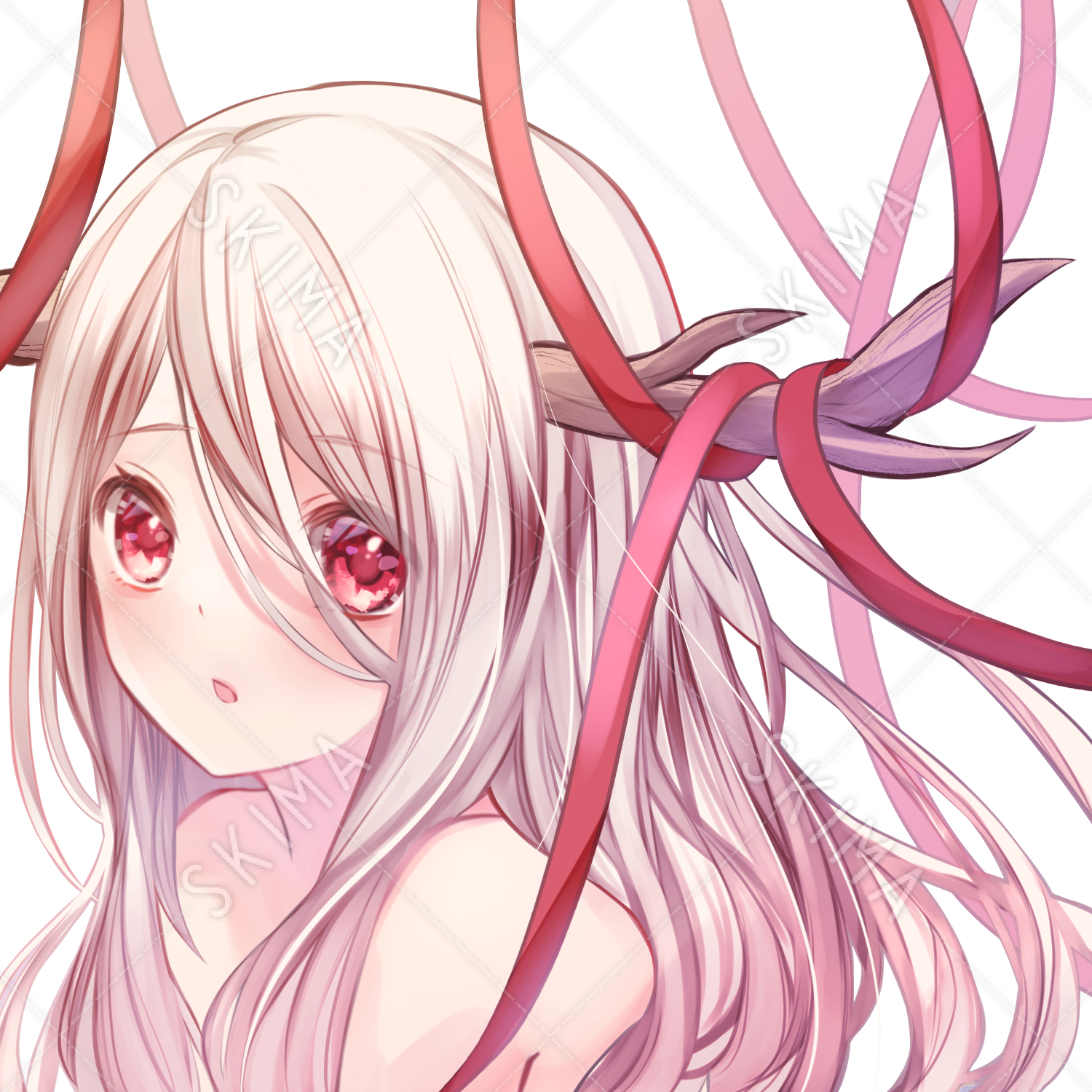 角の生えた女の子 背景差分あり スキマ スキルのオーダーメイドマーケット Skima
