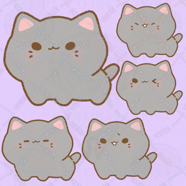 つり目の猫（表情差分5種）