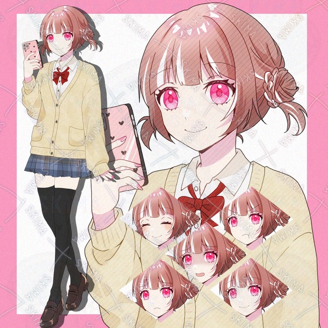 【表情全5種】女の子