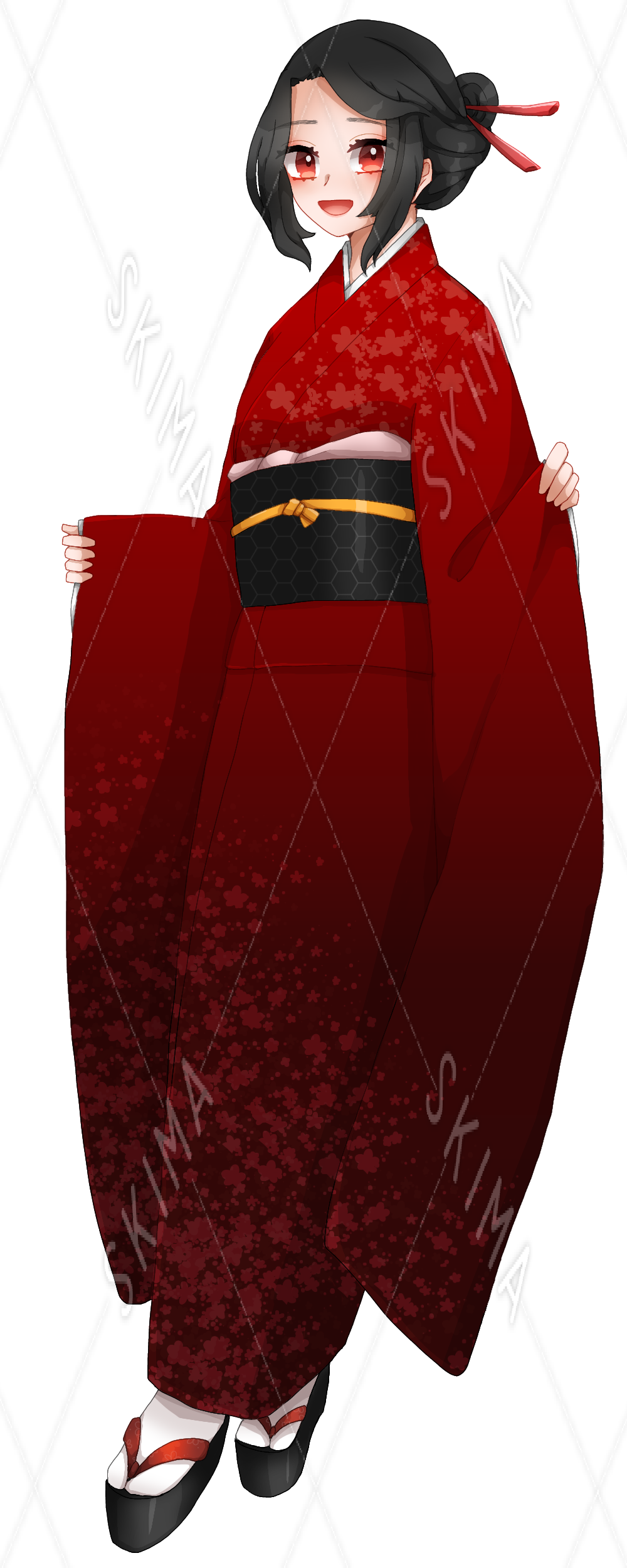 全身立ち絵 着物の女の子 差分6種 スキマ スキルのオーダーメイドマーケット Skima