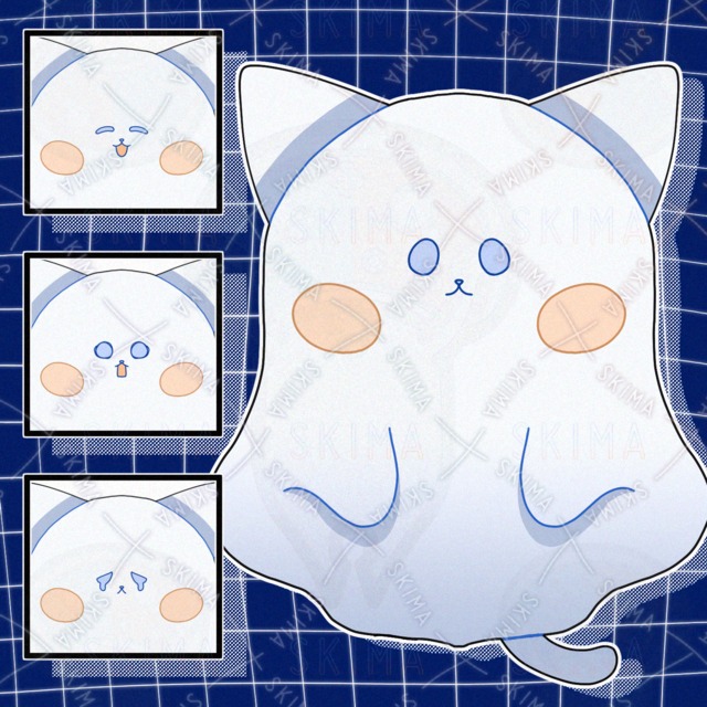 ネコ&times;オバケ【表情差分5種類】