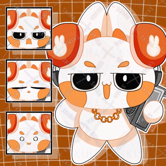 ウサギ&times;ラッパー【表情差分5種類】