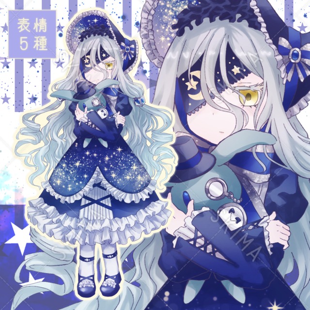 【週末SALE】夜空のゴスロリちゃん【立ち絵】