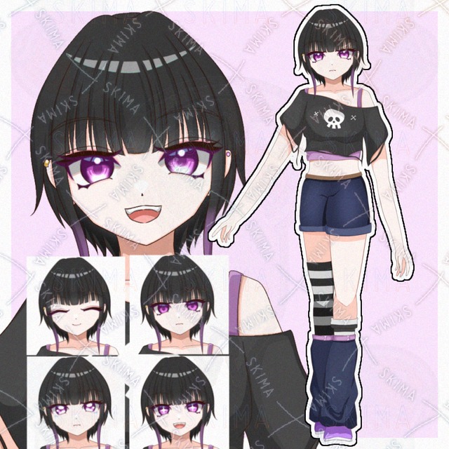サブカルな女の子（表情10種）