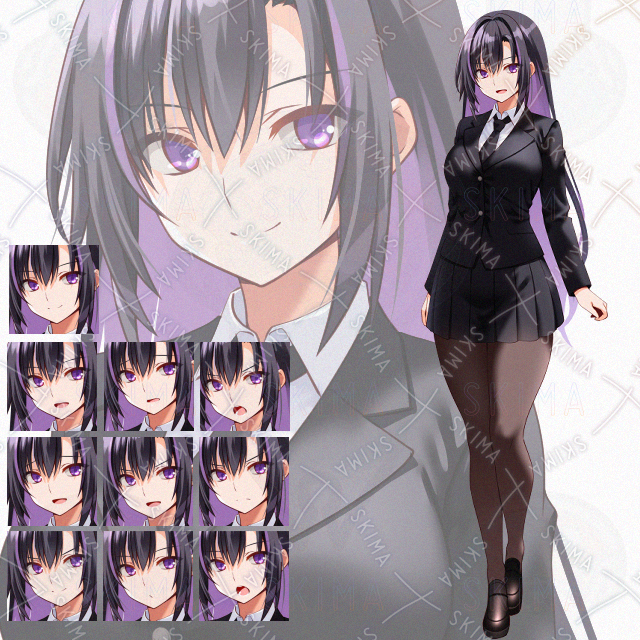 【表情10種】タイツブレザー少女