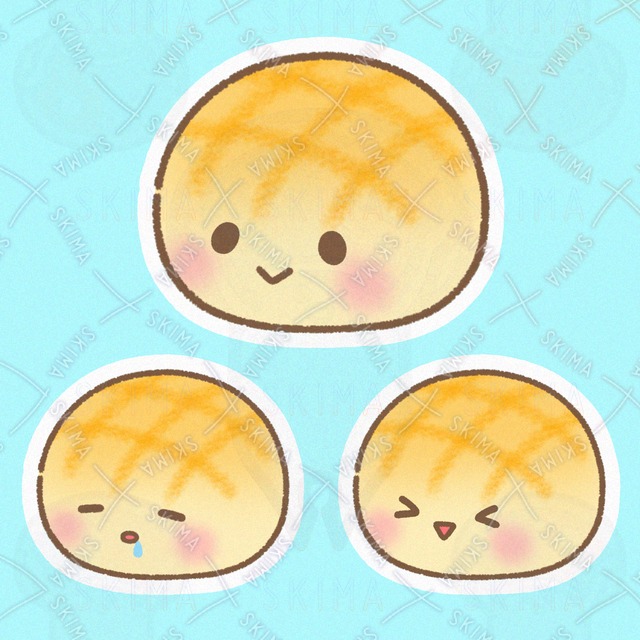 めろんぱん【表情3種類】