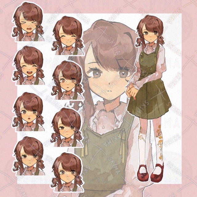 【差分8種】春色の女の子