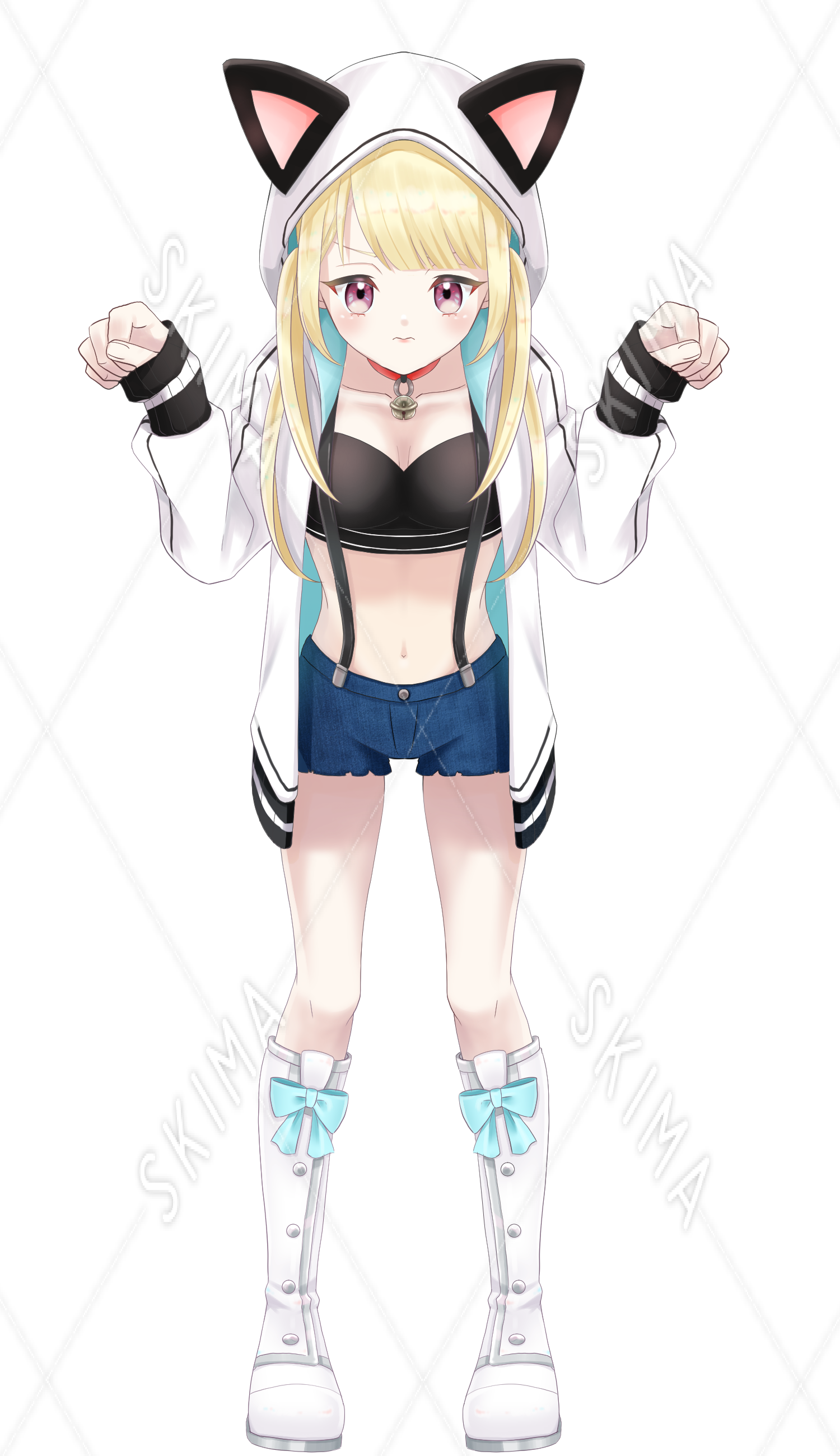 猫耳フード 金髪ツインテール 女の子 スキマ スキルのオーダーメイドマーケット Skima